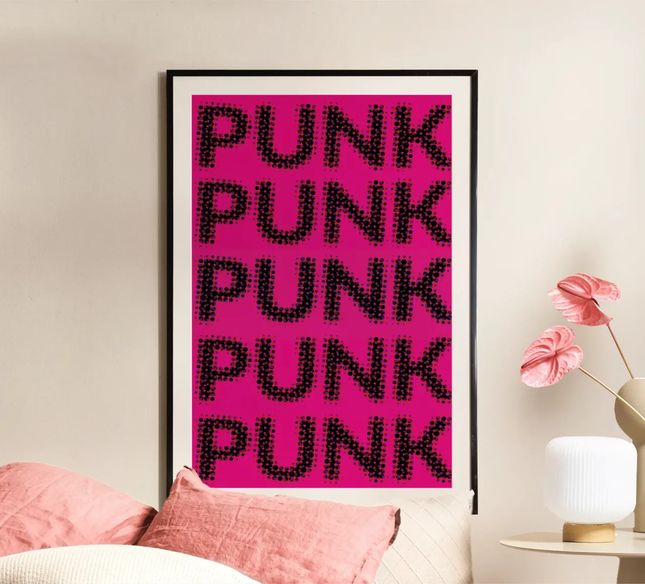 Punk poster con telaio in legno da Shot By Clint
