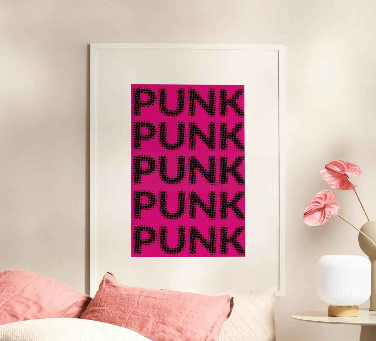 Punk poster con telaio in legno da Shot By Clint