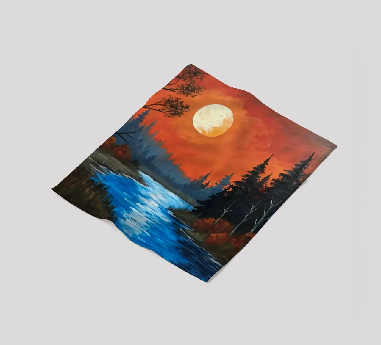 Maestoso tramonto su un fiume sereno coperta in pile da Artistic-shop