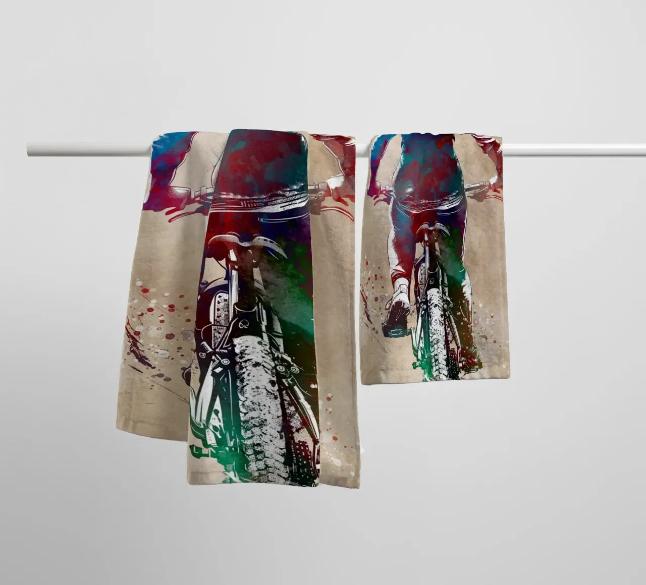 Art du sport à vélo serviette de bain de SPORT