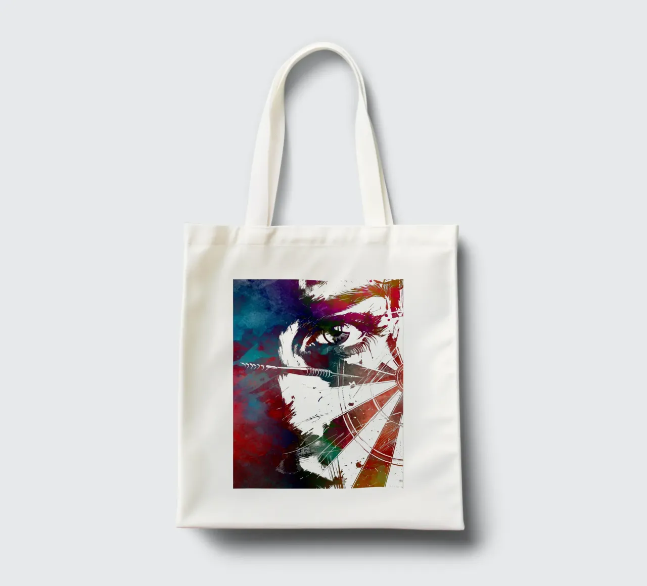 Dart sport art white tote bag by SPORT
