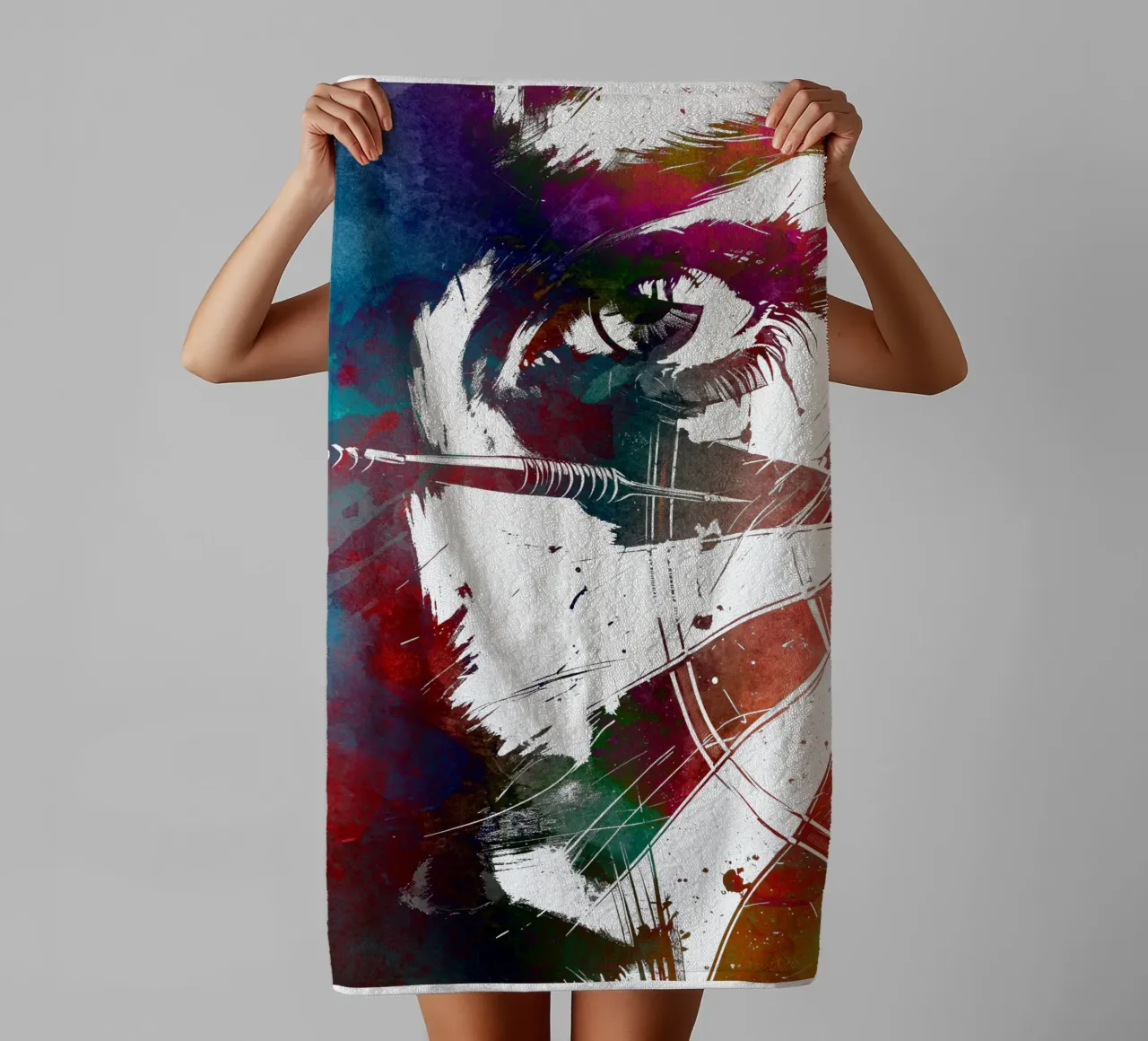 Dart sport art bianco asciugamano da bagno da SPORT