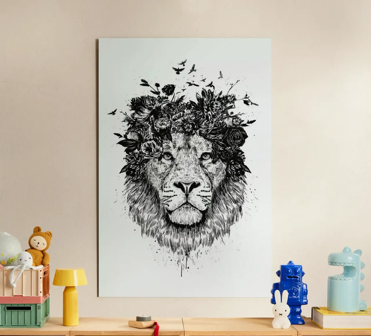 Floral Lion Forex-Platte von Balazs Solti