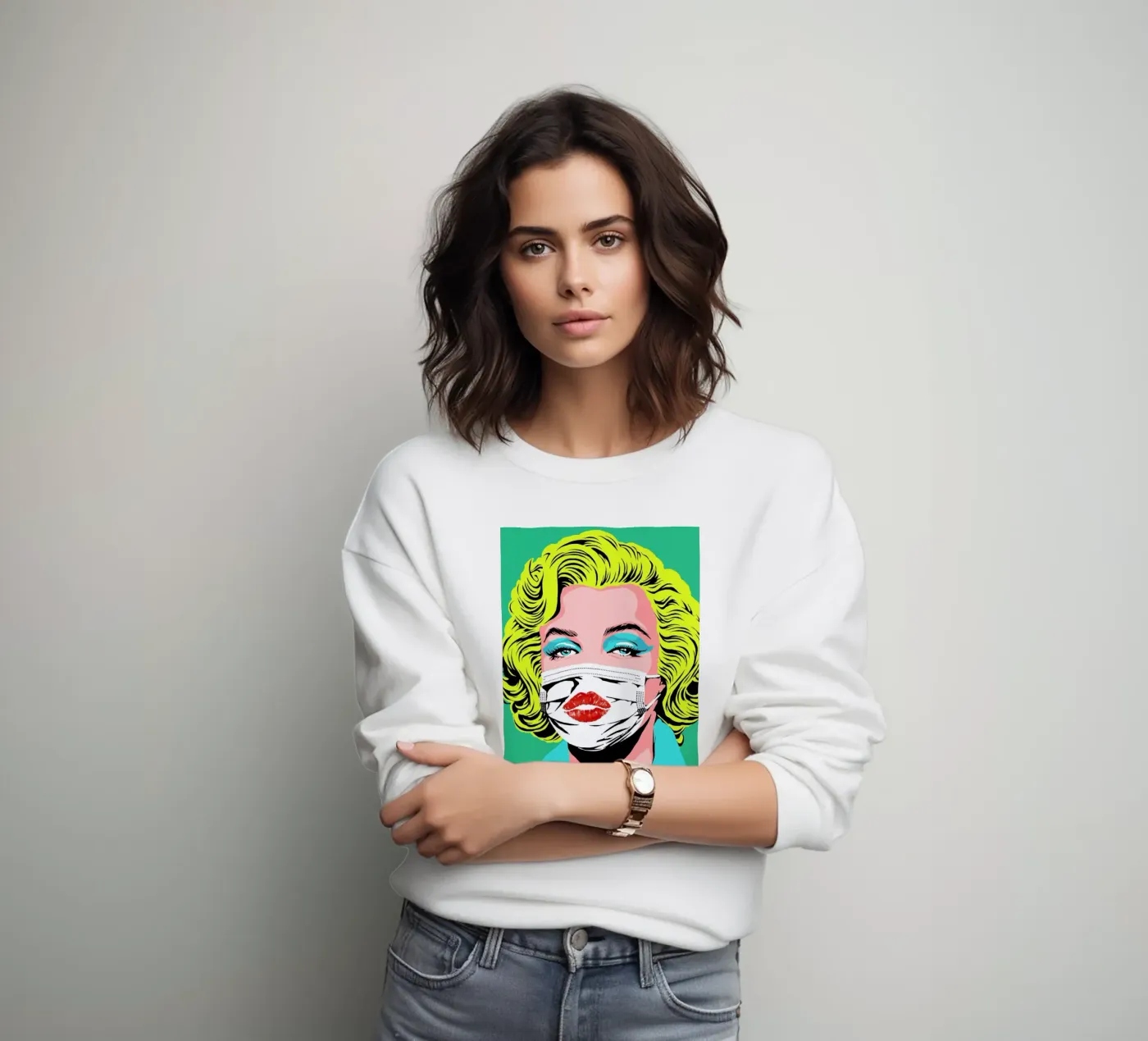 Masked-bombshell sweatshirt by Butcher Billy
