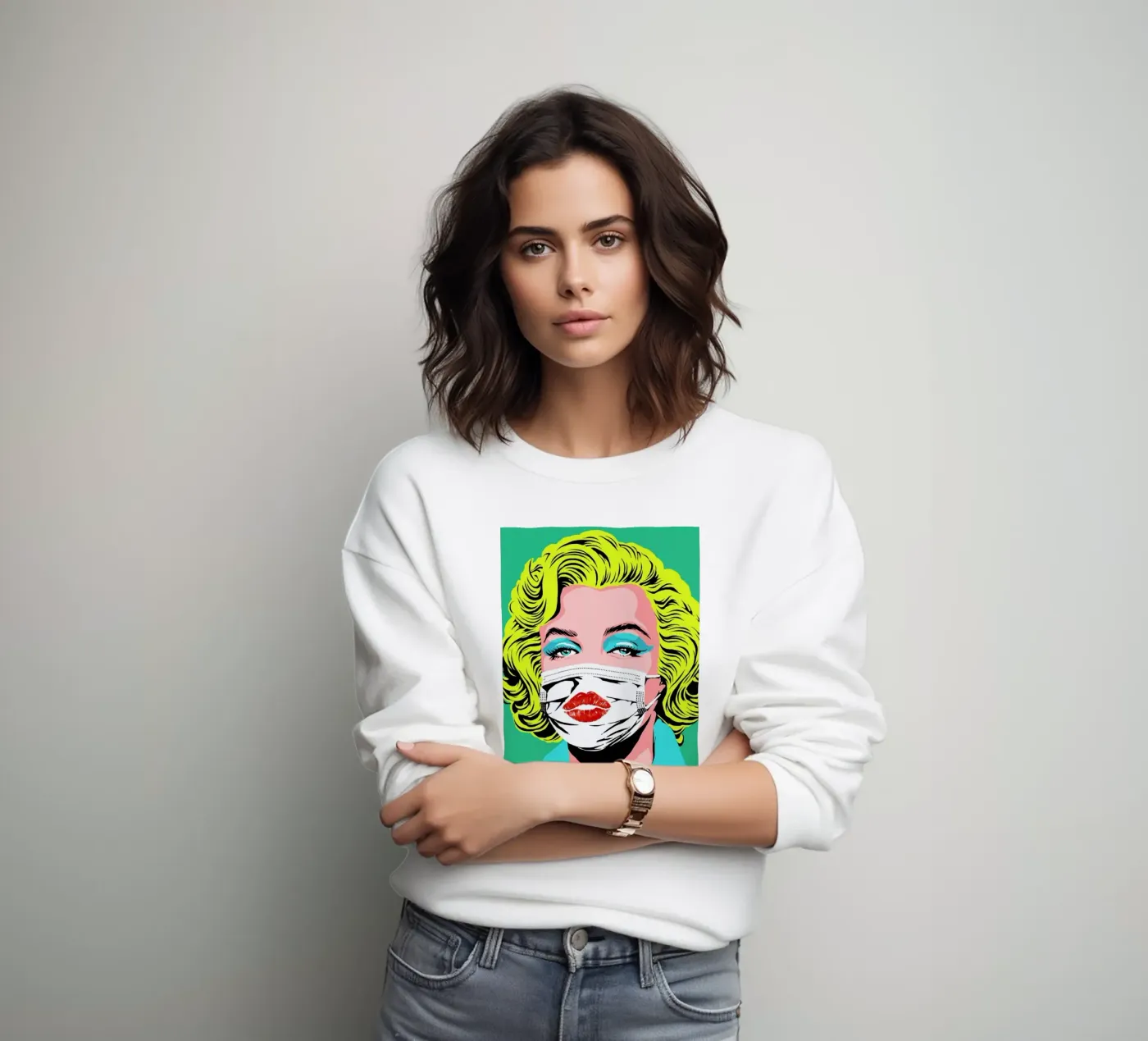 Masked-bombshell sweatshirt by Butcher Billy