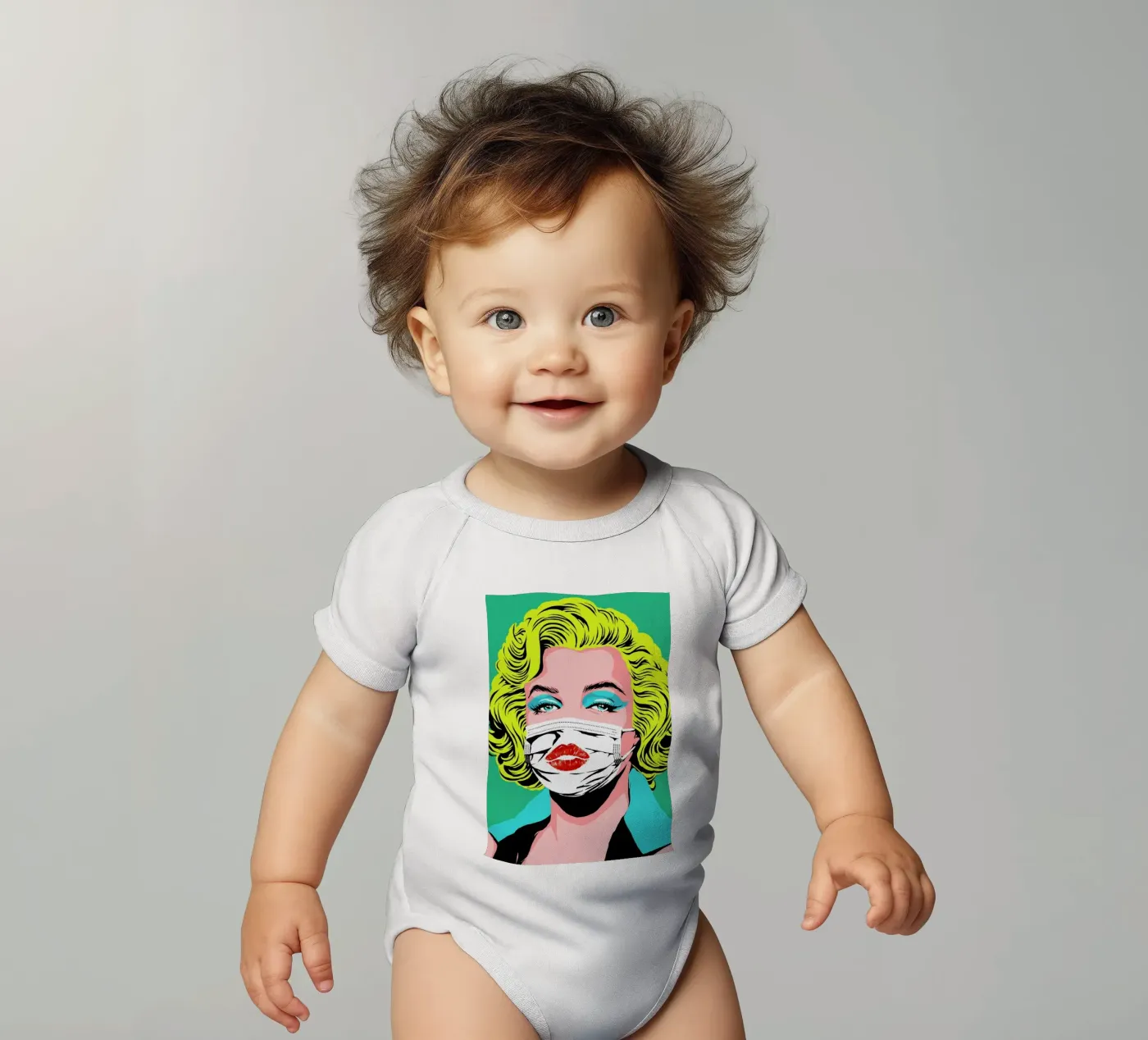 Masked-bombshell Kurzarm Babybody von Butcher Billy