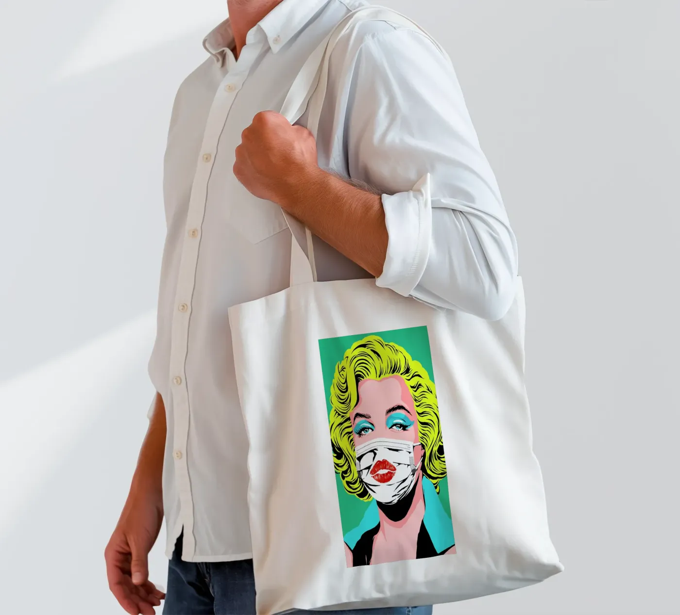 Masked-bombshell tote bag by Butcher Billy