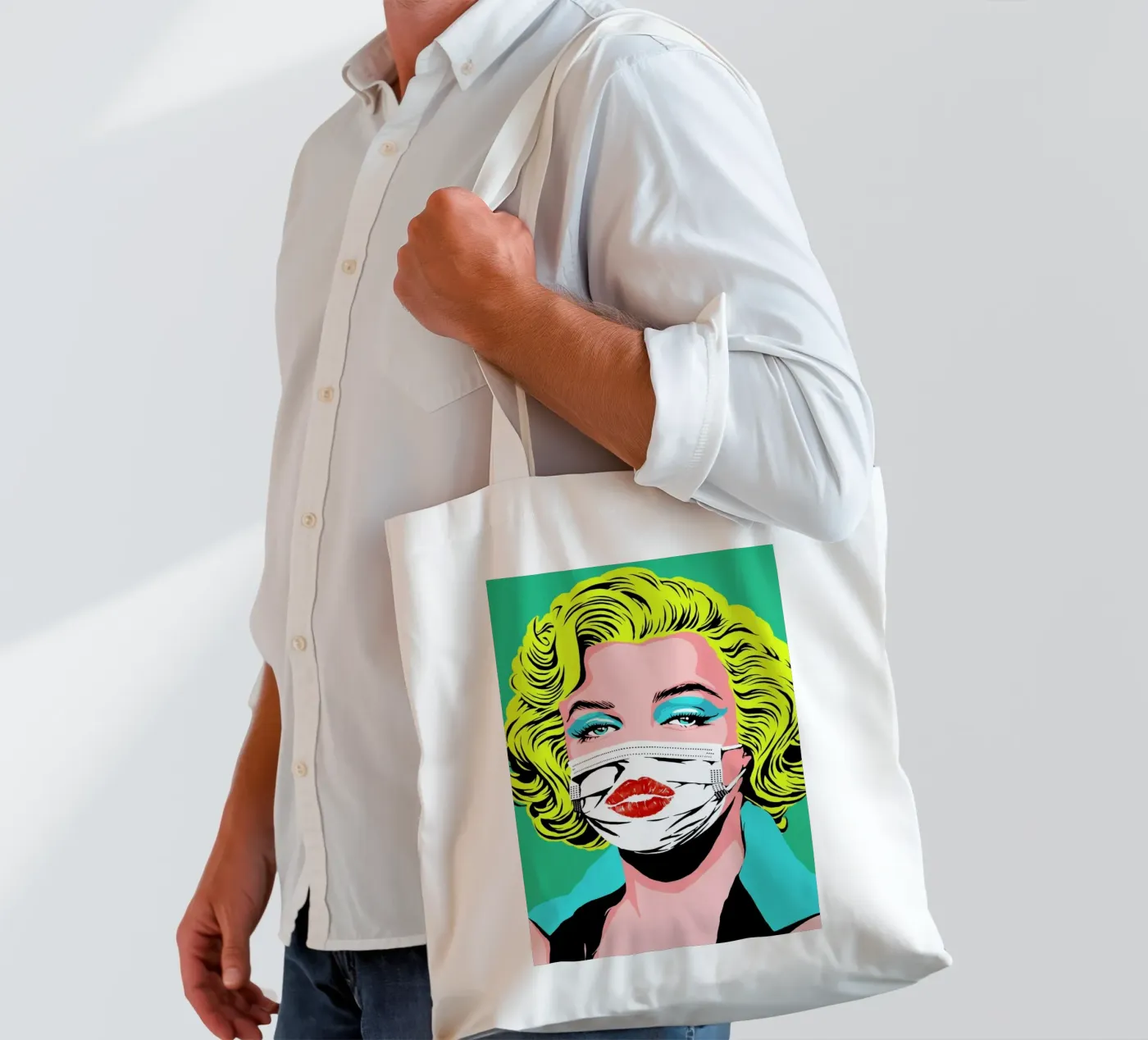 Masked-bombshell tote bag by Butcher Billy