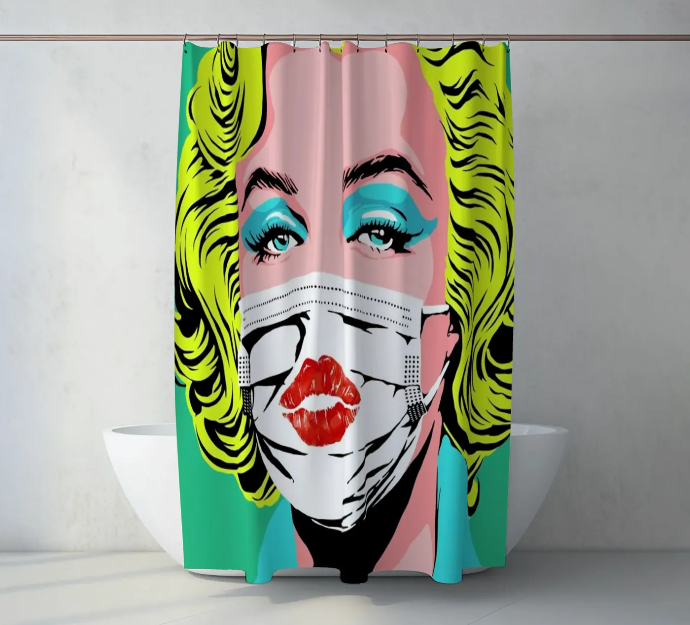 Masked-bombshell douchegordijn van Butcher Billy