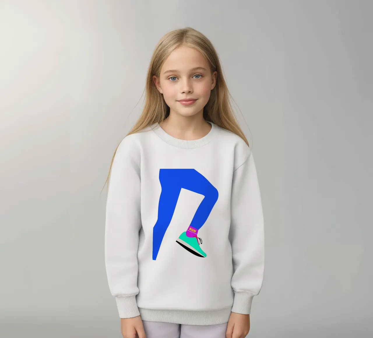 RUN. felpa bambino da FRICKE DESIGN