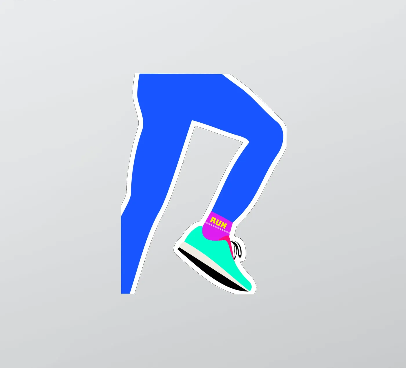 RUN sticker by FRICKE DESIGN