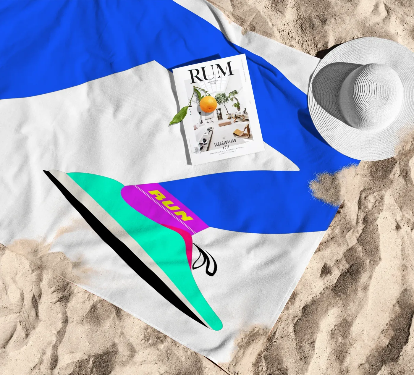 RUN beach towel by FRICKE DESIGN