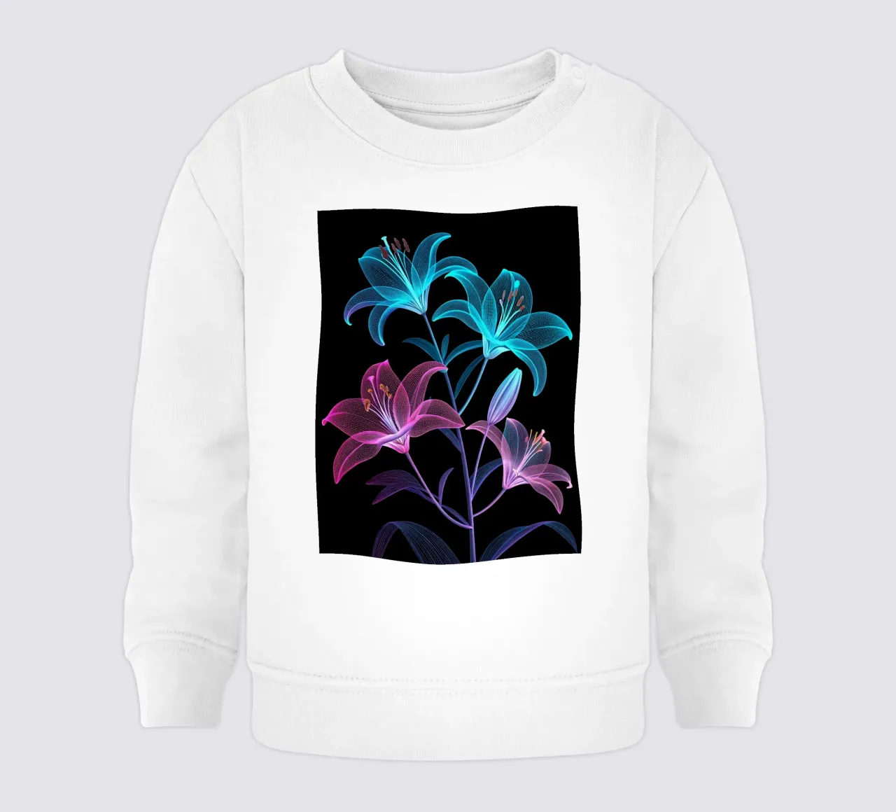 Luminescenza eterea: Una sinfonia di gigli radianti ai raggi X felpa neonato da Artistic-shop