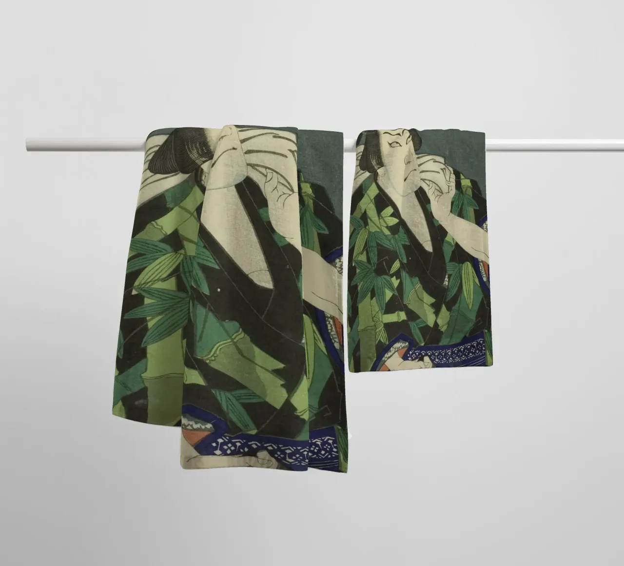 The Actor Nakamura Shikan IV serviette de bain de vintageshop