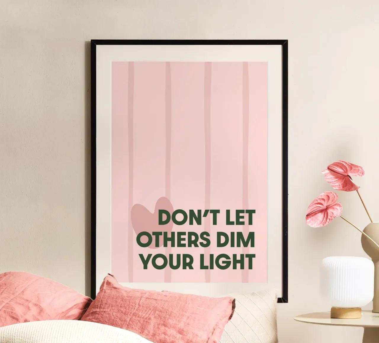 your light poster with aluminum frame by be.