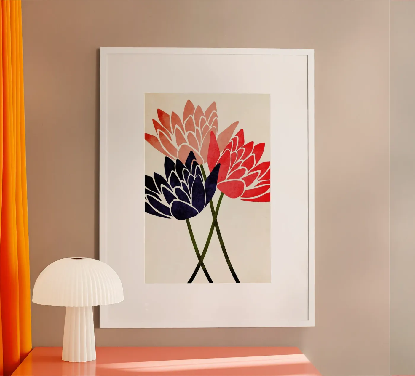 Three Blossoms poster van Kubistika