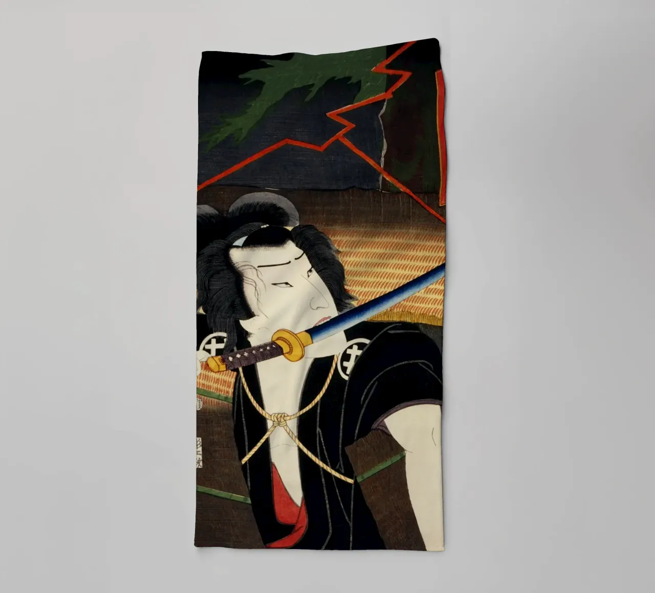 One of the portrait japanese asciugamano da bagno da vintageshop