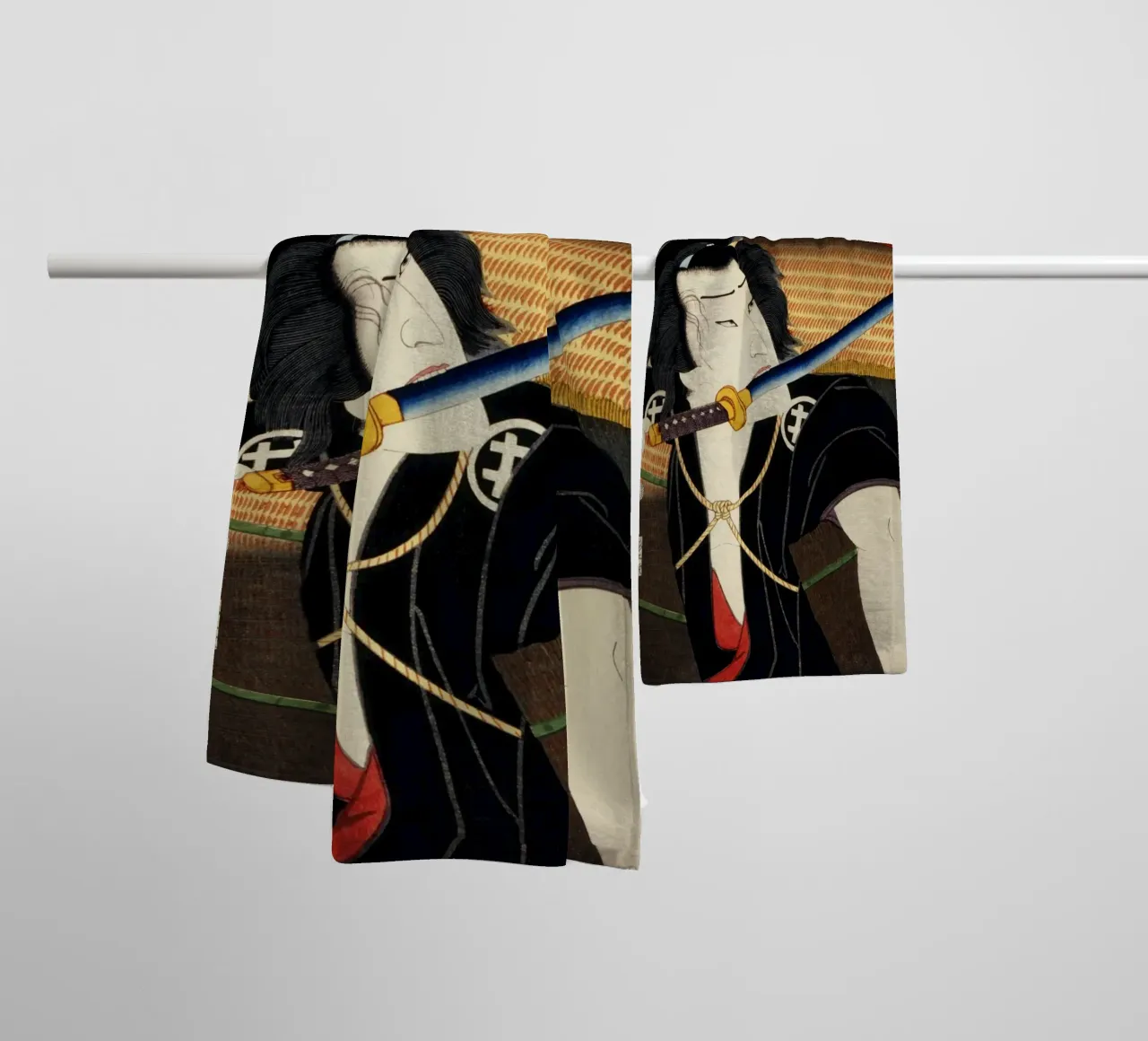 One of the portrait japanese asciugamano da bagno da vintageshop