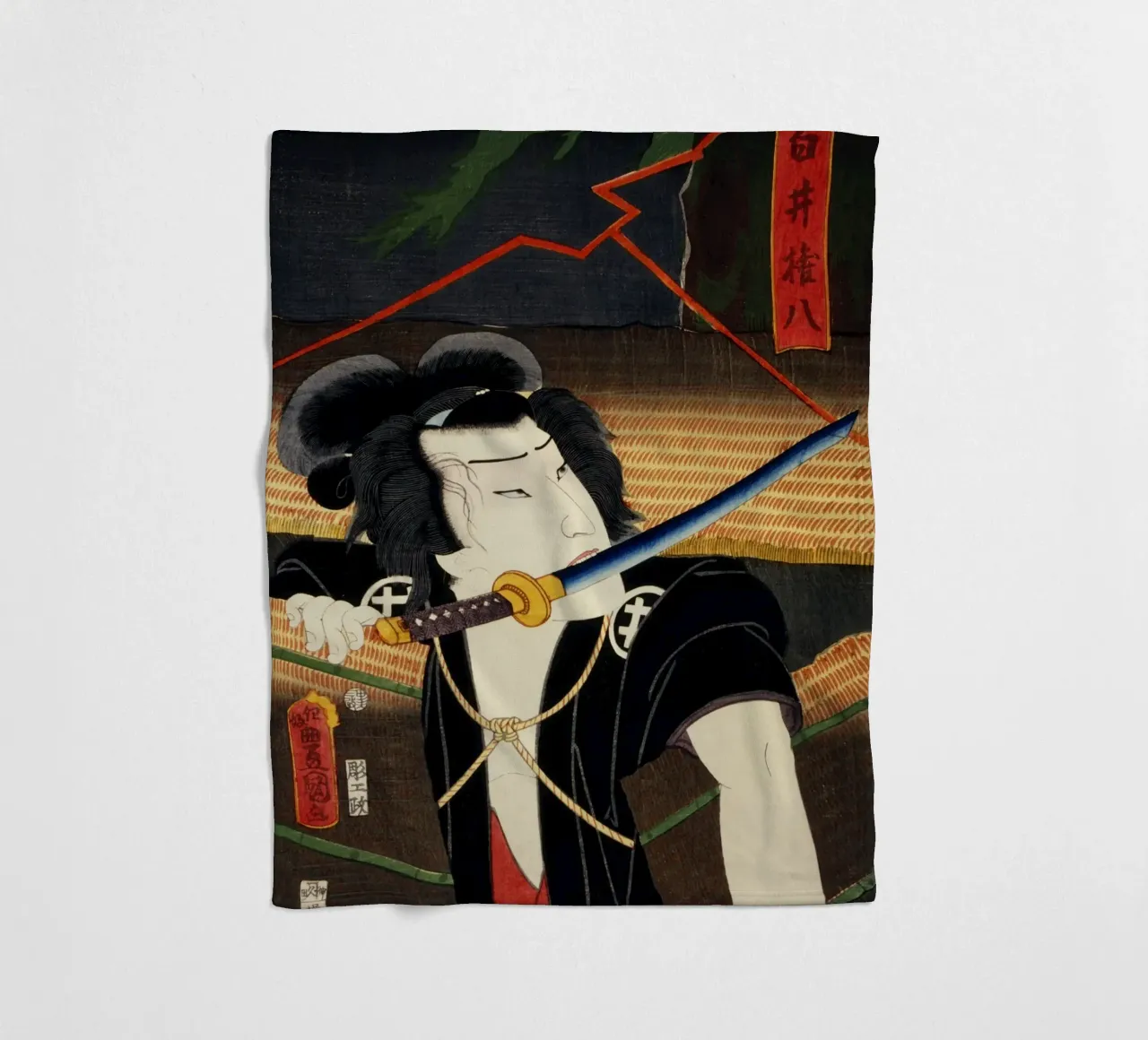 One of the portrait japanese coperta in pile da vintageshop