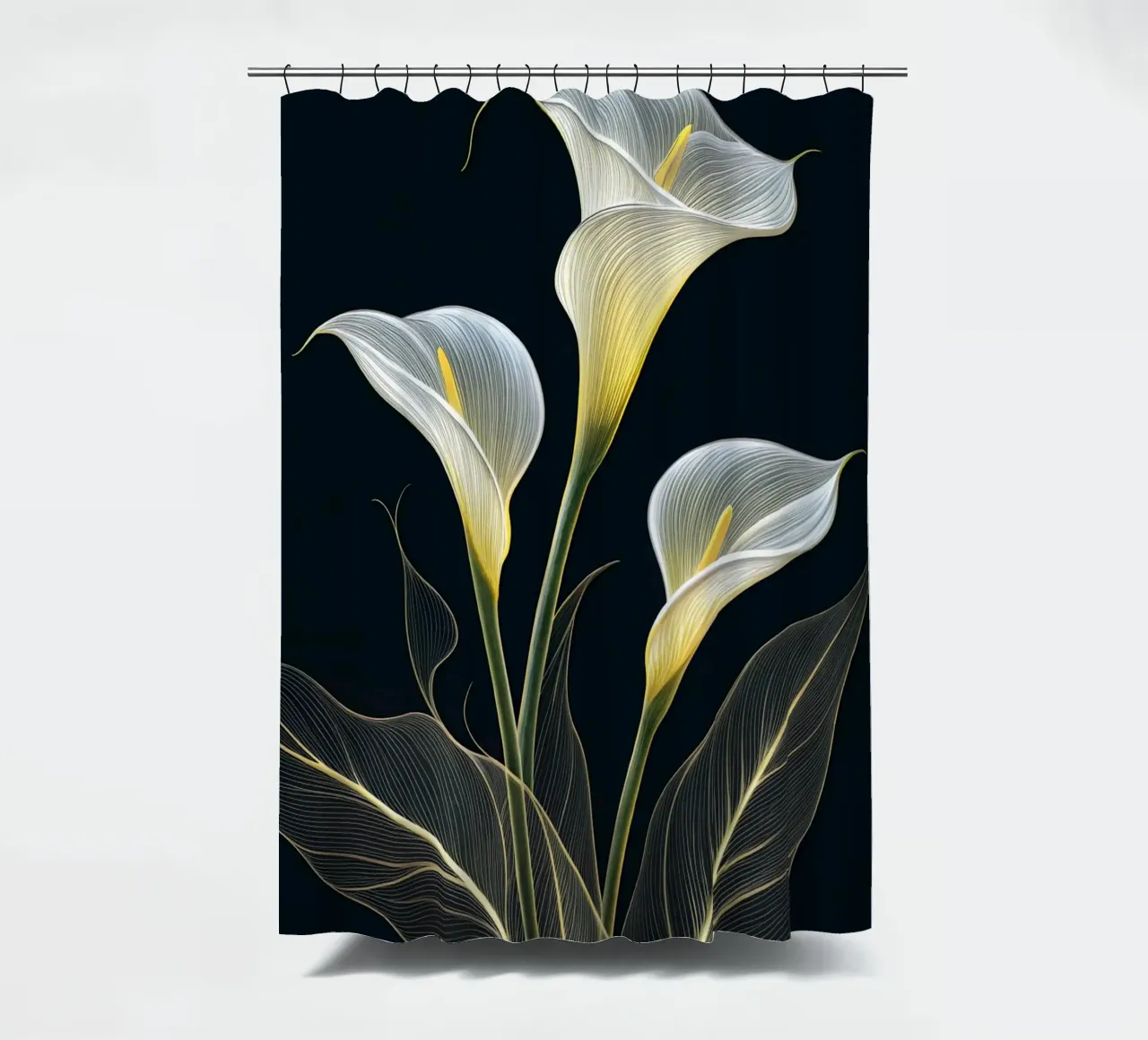Focus on evocative language, highlighting the flowers shower curtain by Artistic-shop