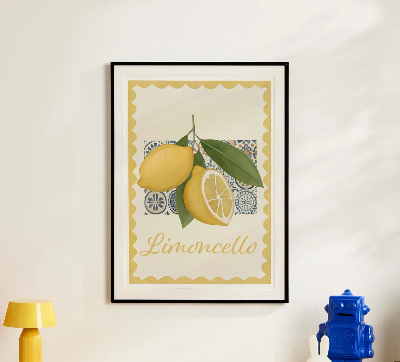 Limoncello Poster, Italian Art, Italy Poster, Amalfi Coast poster with aluminum frame by DolceVita