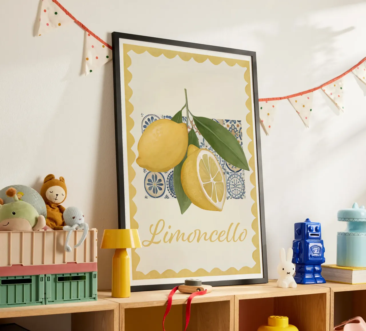 Limoncello Poster, Italian Art, Italy Poster, Amalfi Coast poster with aluminum frame by DolceVita