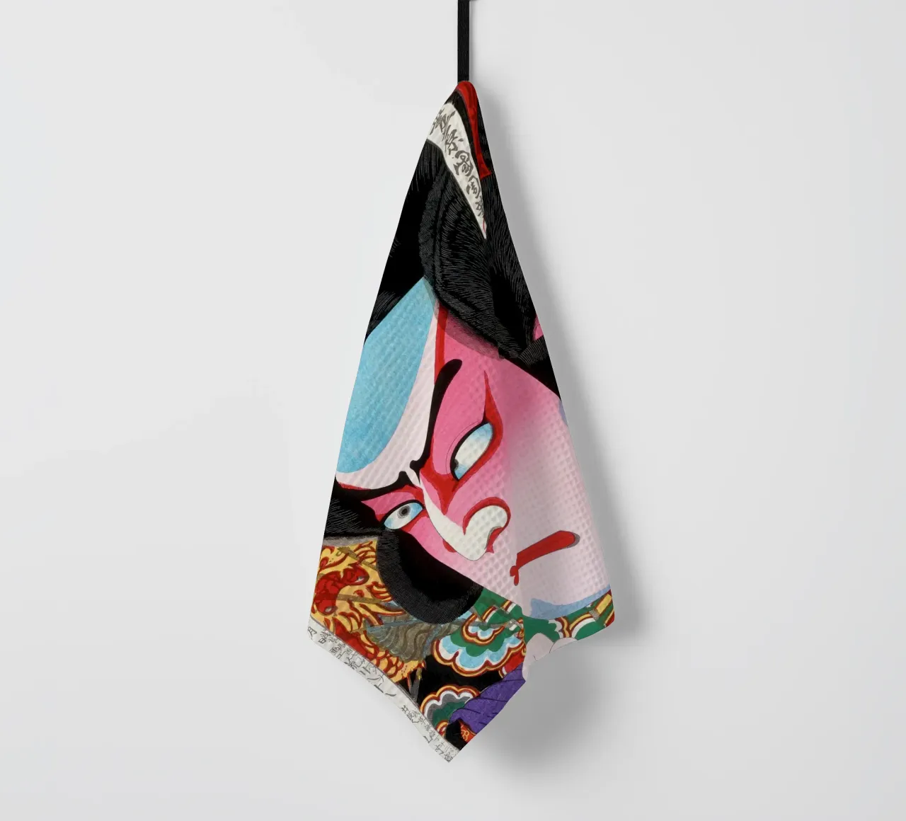 The Fierce Gaze of Kabuki tea towel by ramosashop