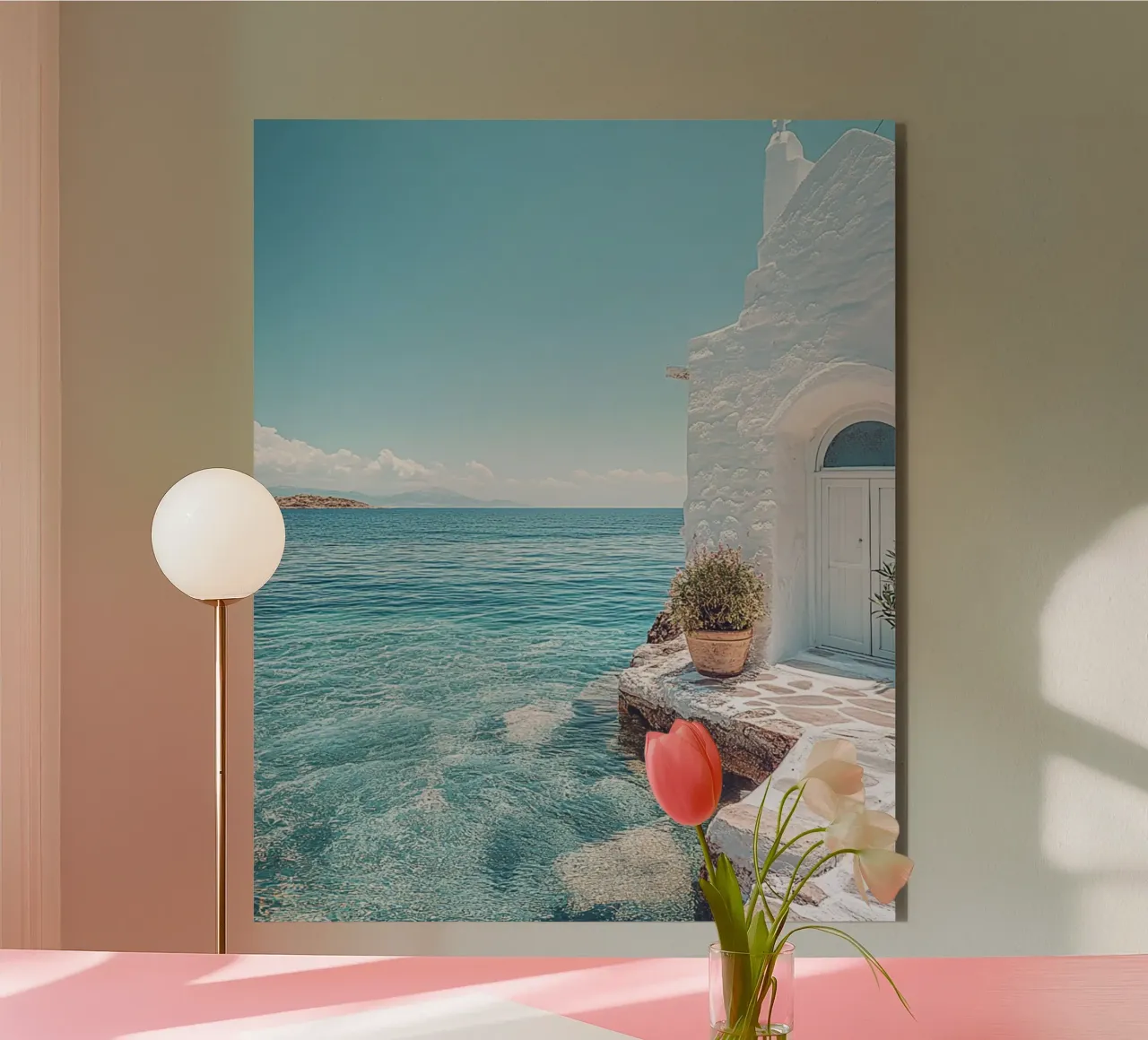 Vibrazioni di Santorini alluminio dibond da PhotoVibe Decor