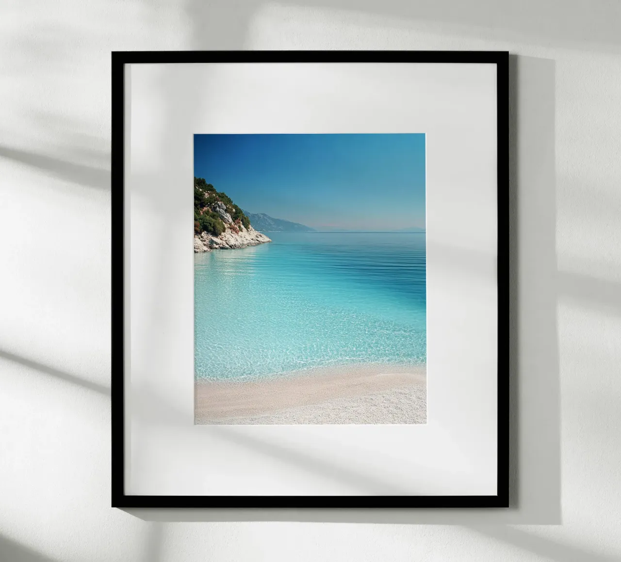 Vibrazioni di Santorini poster con telaio in legno da PhotoVibe Decor