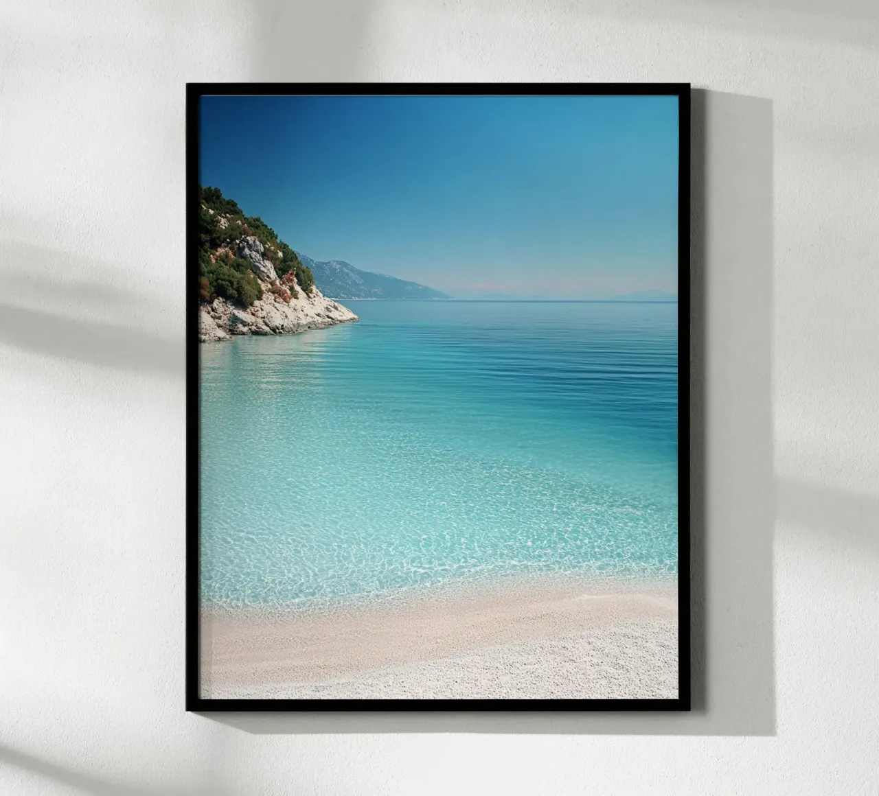 Vibrazioni di Santorini poster con telaio in legno da PhotoVibe Decor