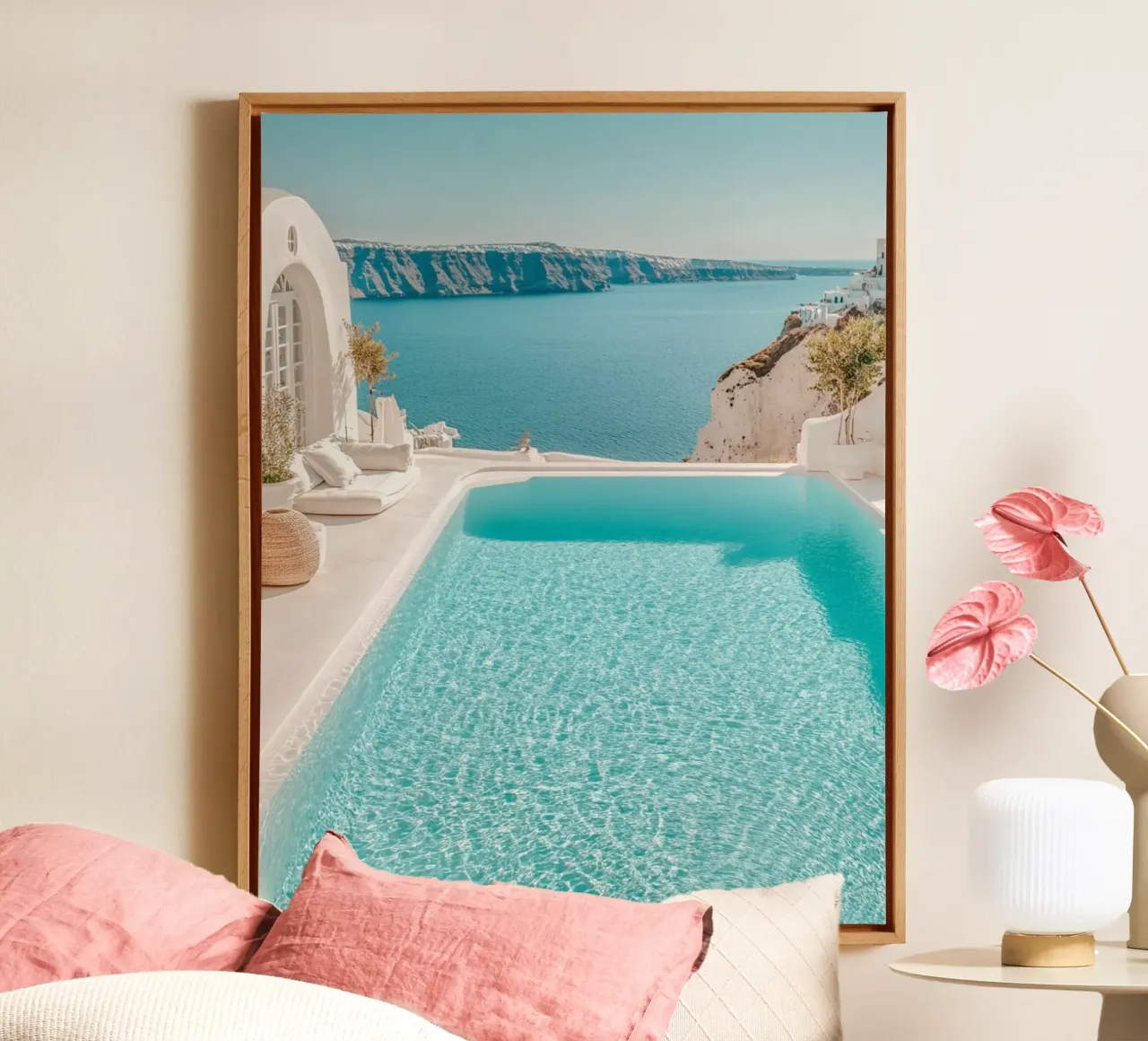Santorini vibes canvas by PhotoVibe Decor