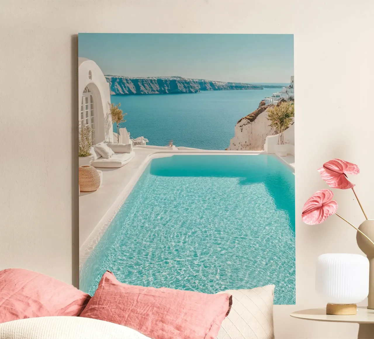 Santorini vibes canvas by PhotoVibe Decor