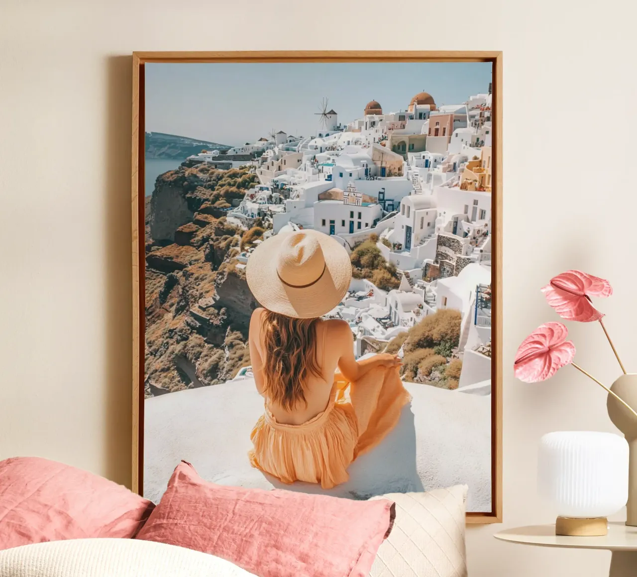 Santorini vibes canvas by PhotoVibe Decor