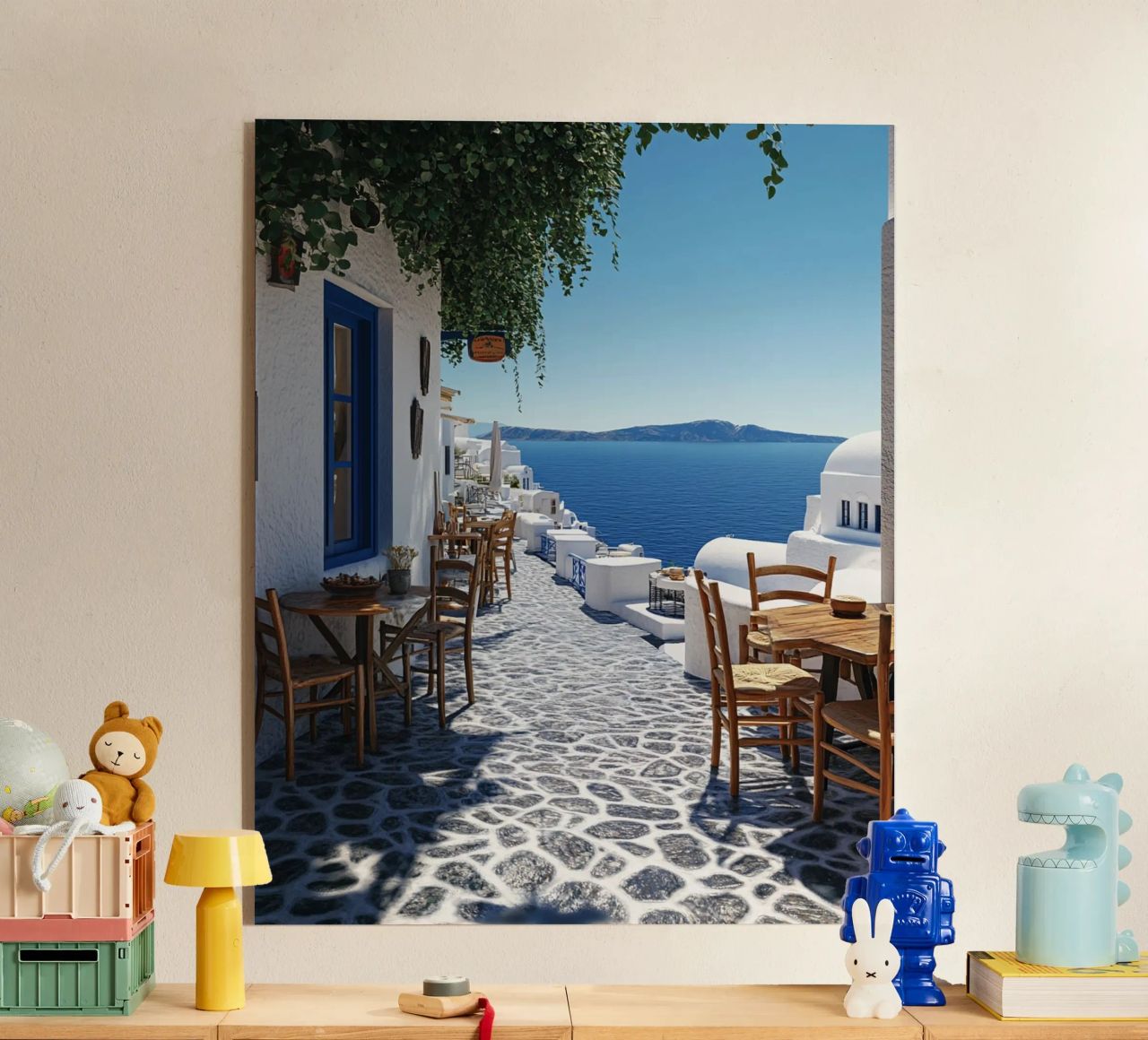 Santorini-Vibes Acryl-Glas von PhotoVibe Decor
