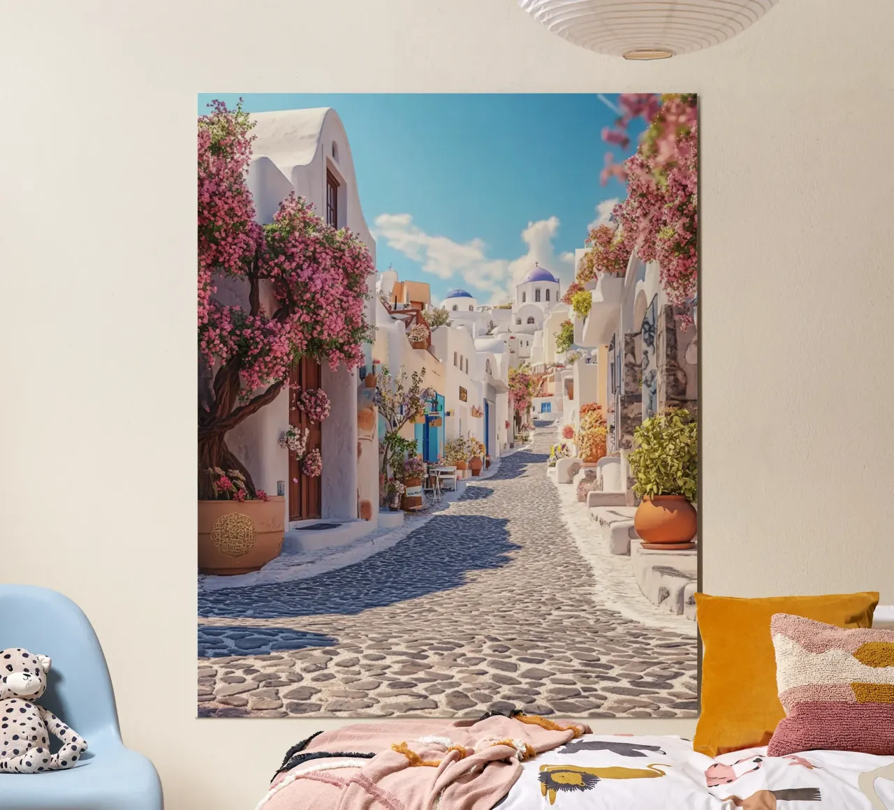 Les vibrations de Santorin poster de PhotoVibe Decor