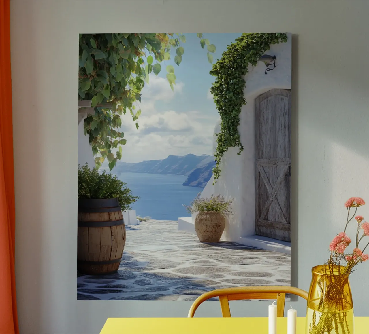 Santorini vibes canvas by PhotoVibe Decor