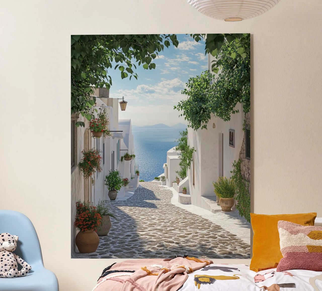 Santorini-Vibes Acryl-Glas von PhotoVibe Decor