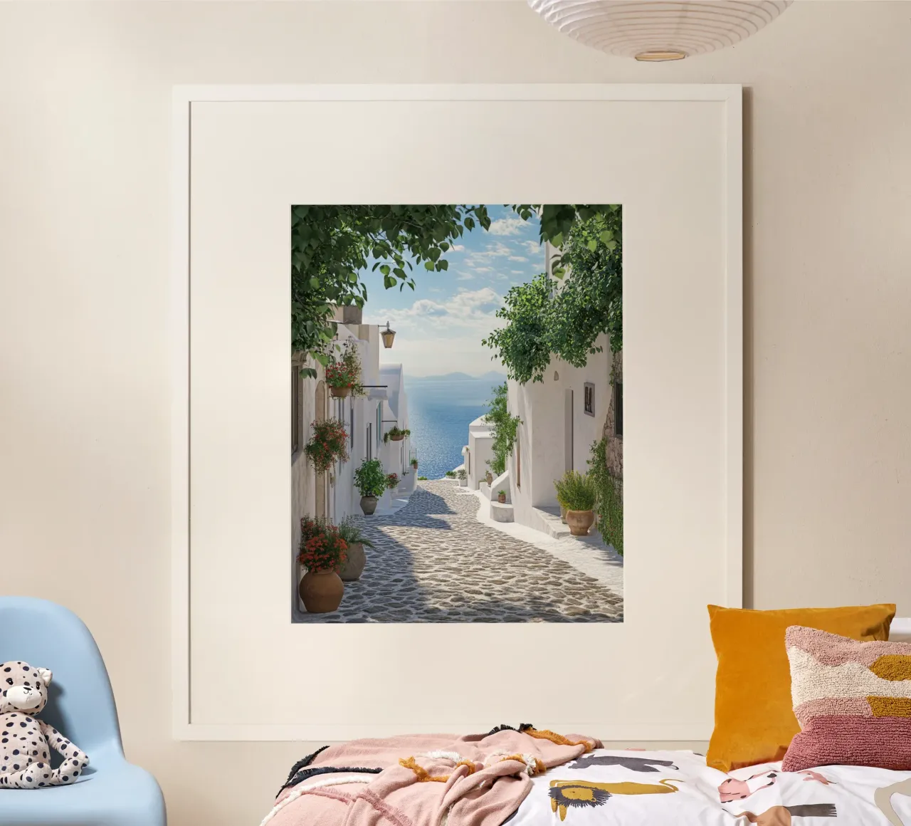 Les vibrations de Santorin hahnemühle de PhotoVibe Decor