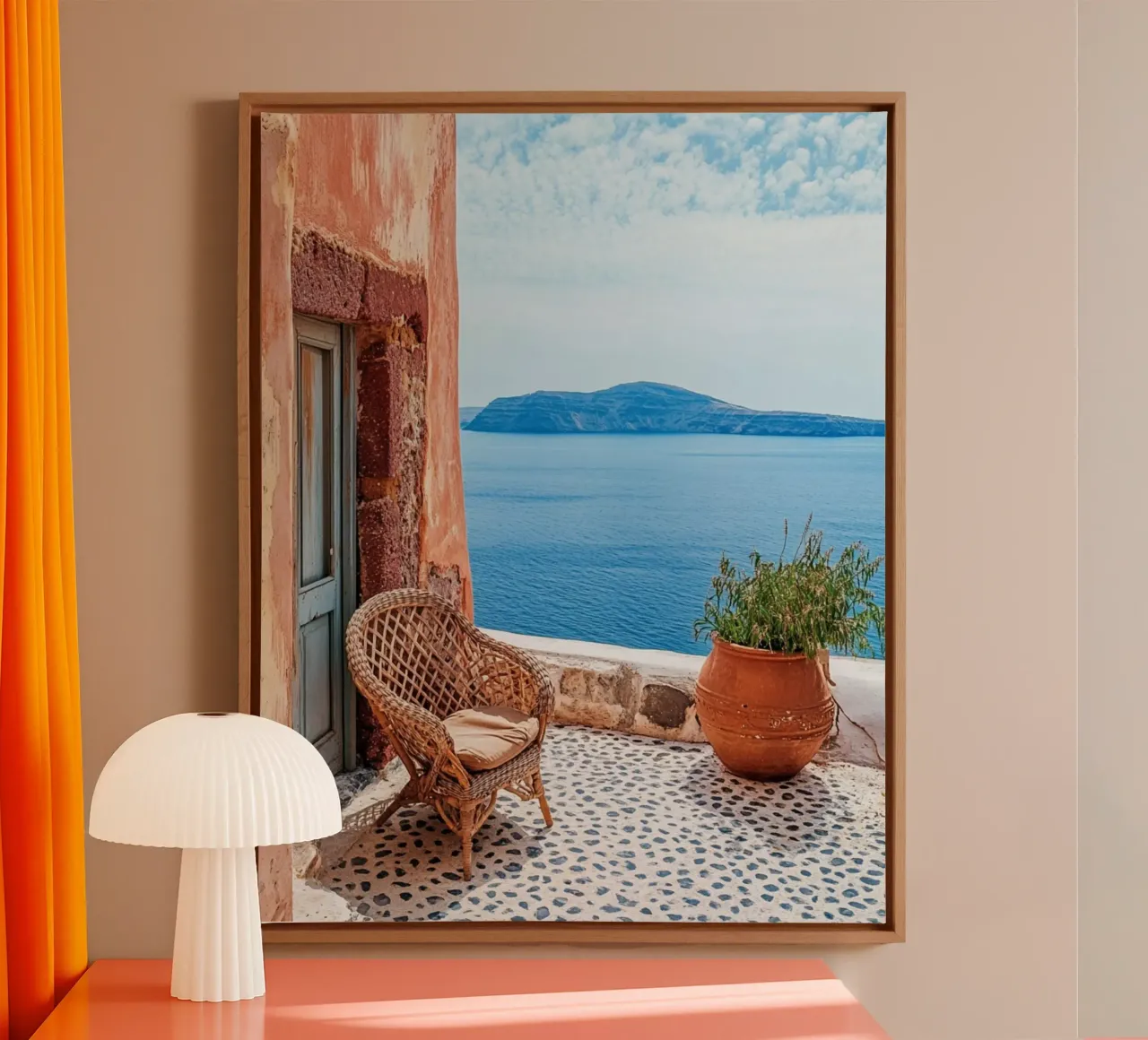 Santorini vibes canvas by PhotoVibe Decor