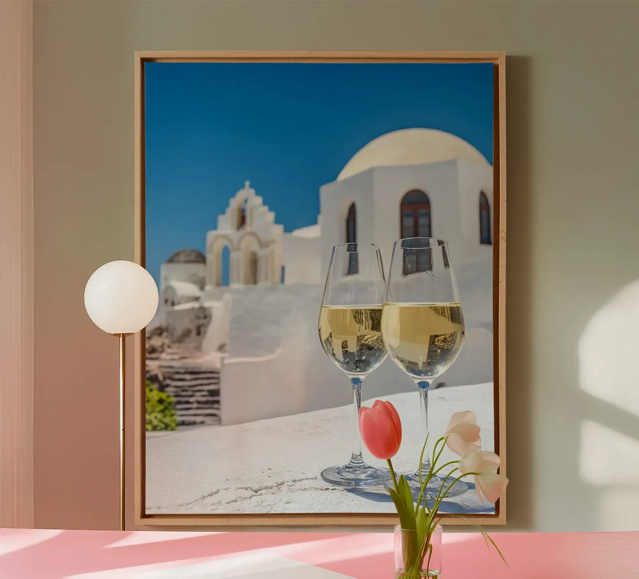 Santorini vibes canvas by PhotoVibe Decor