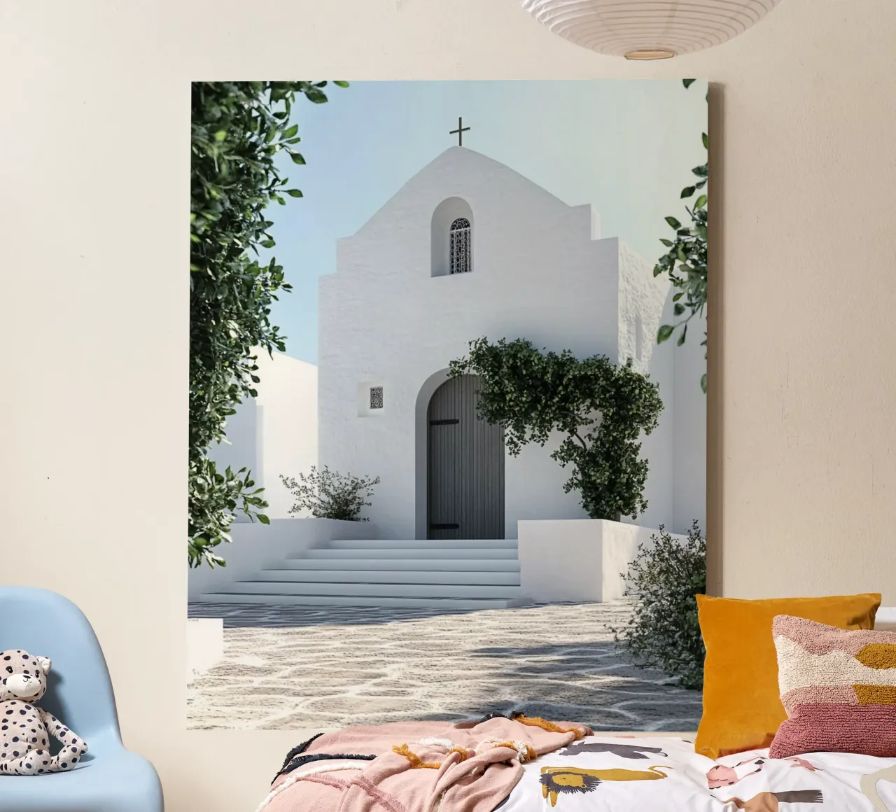 Santorini vibes canvas by PhotoVibe Decor
