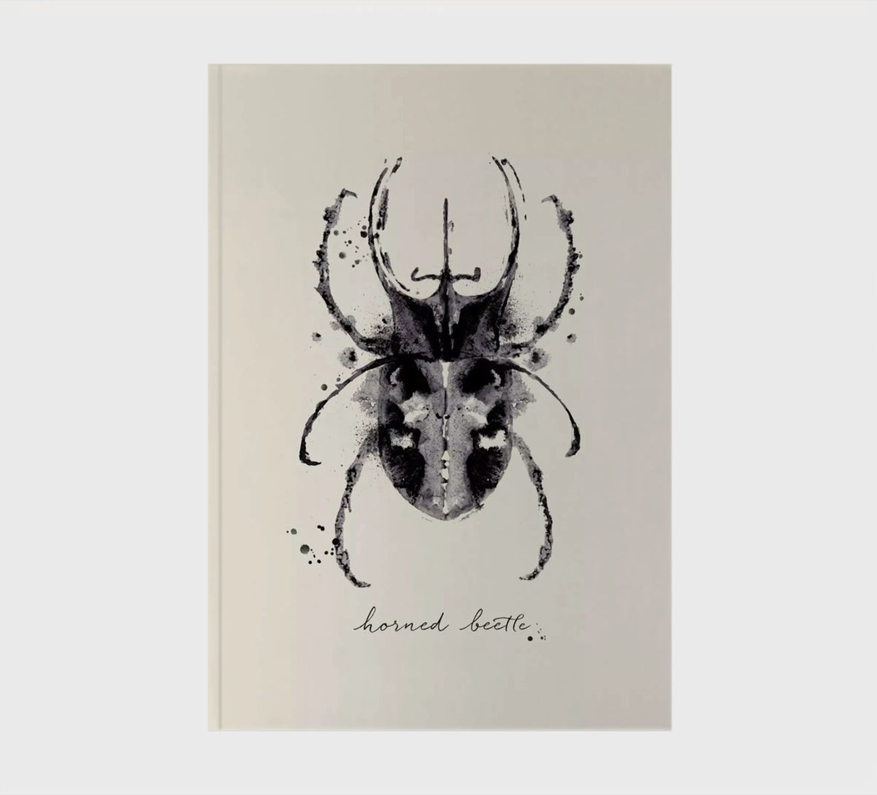 Ink Horned Beetle notebook by Flora & Fauna