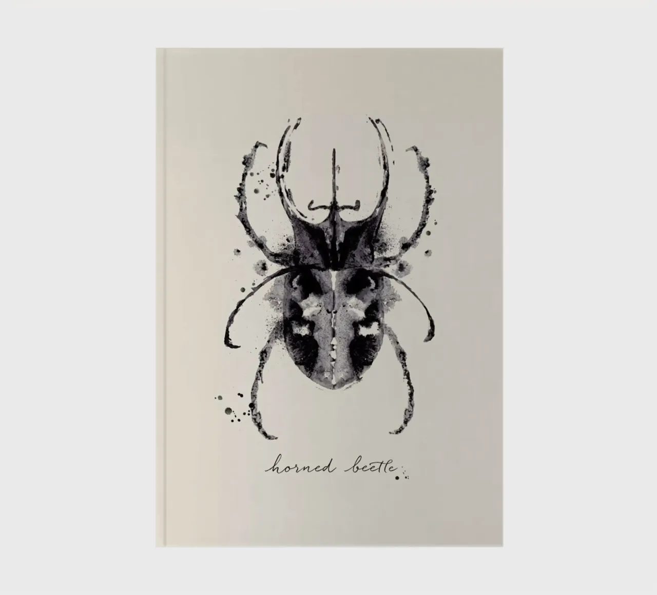 Ink Horned Beetle notebook by Flora & Fauna