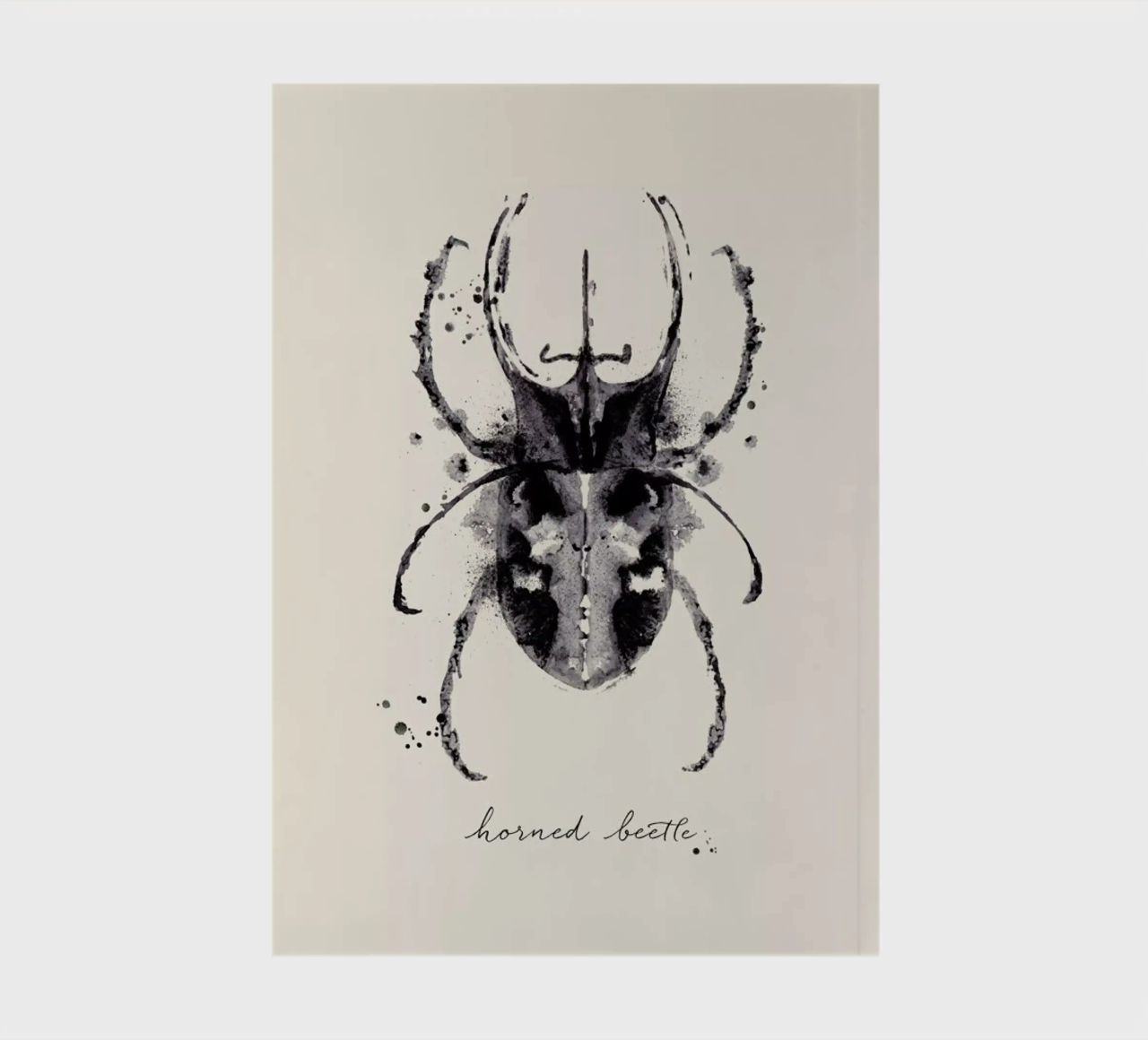 Ink Horned Beetle notebook by Flora & Fauna