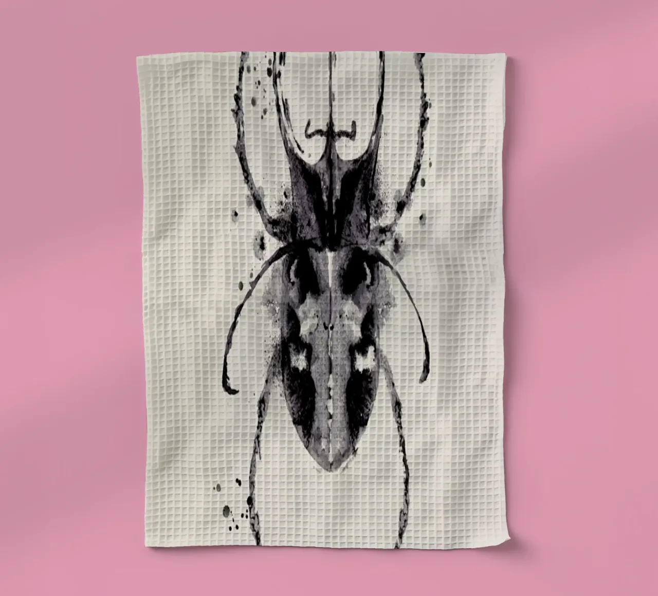 Ink Horned Beetle torchon de Flora & Fauna