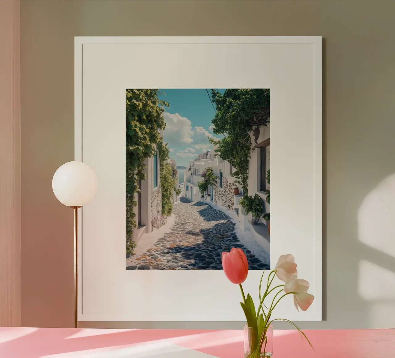 Vibrazioni di Santorini carta hahnemühle da PhotoVibe Decor