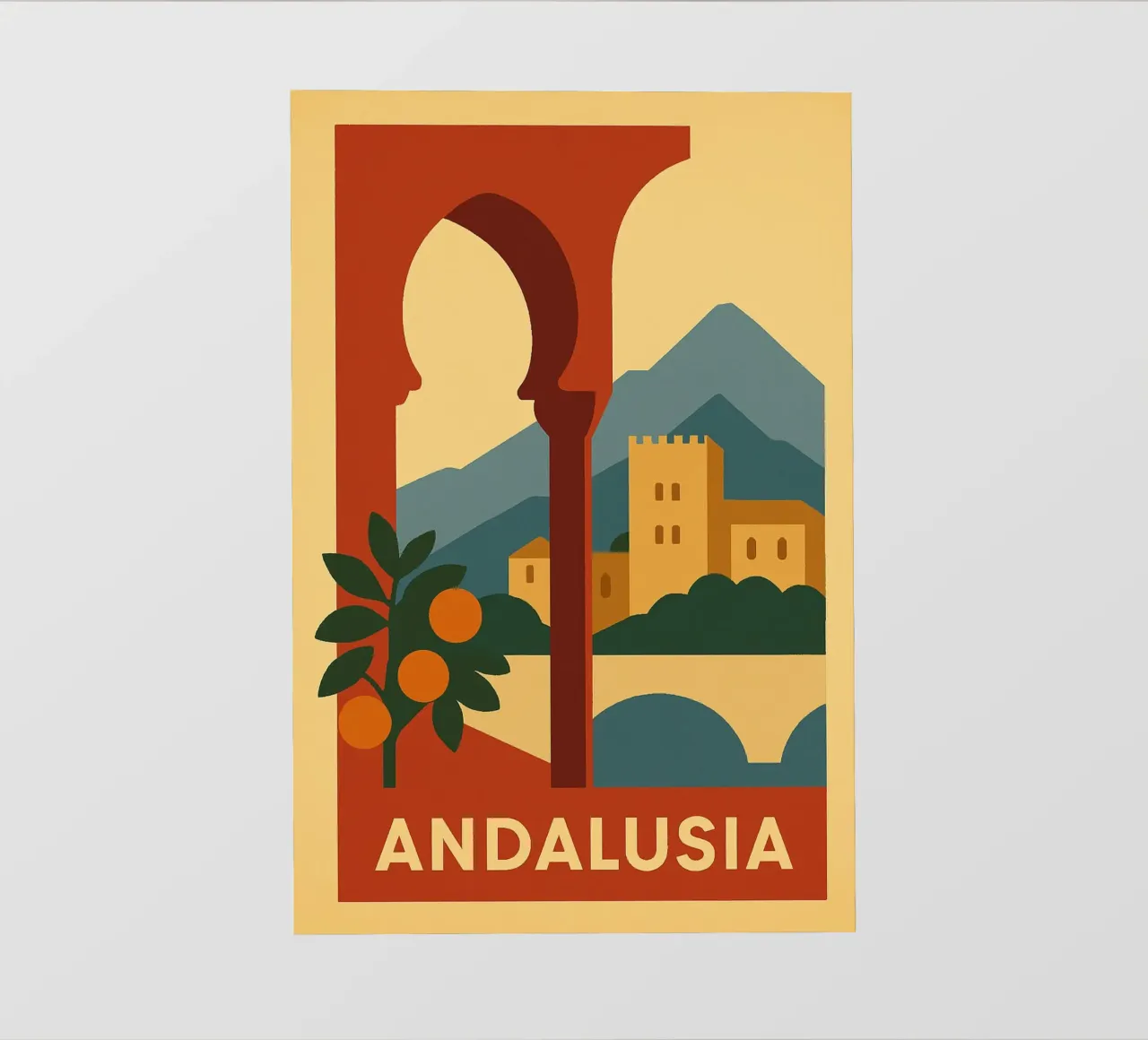 Sole e architettura in Andalusia pellicola backlit da JETLAG | affiches voyage