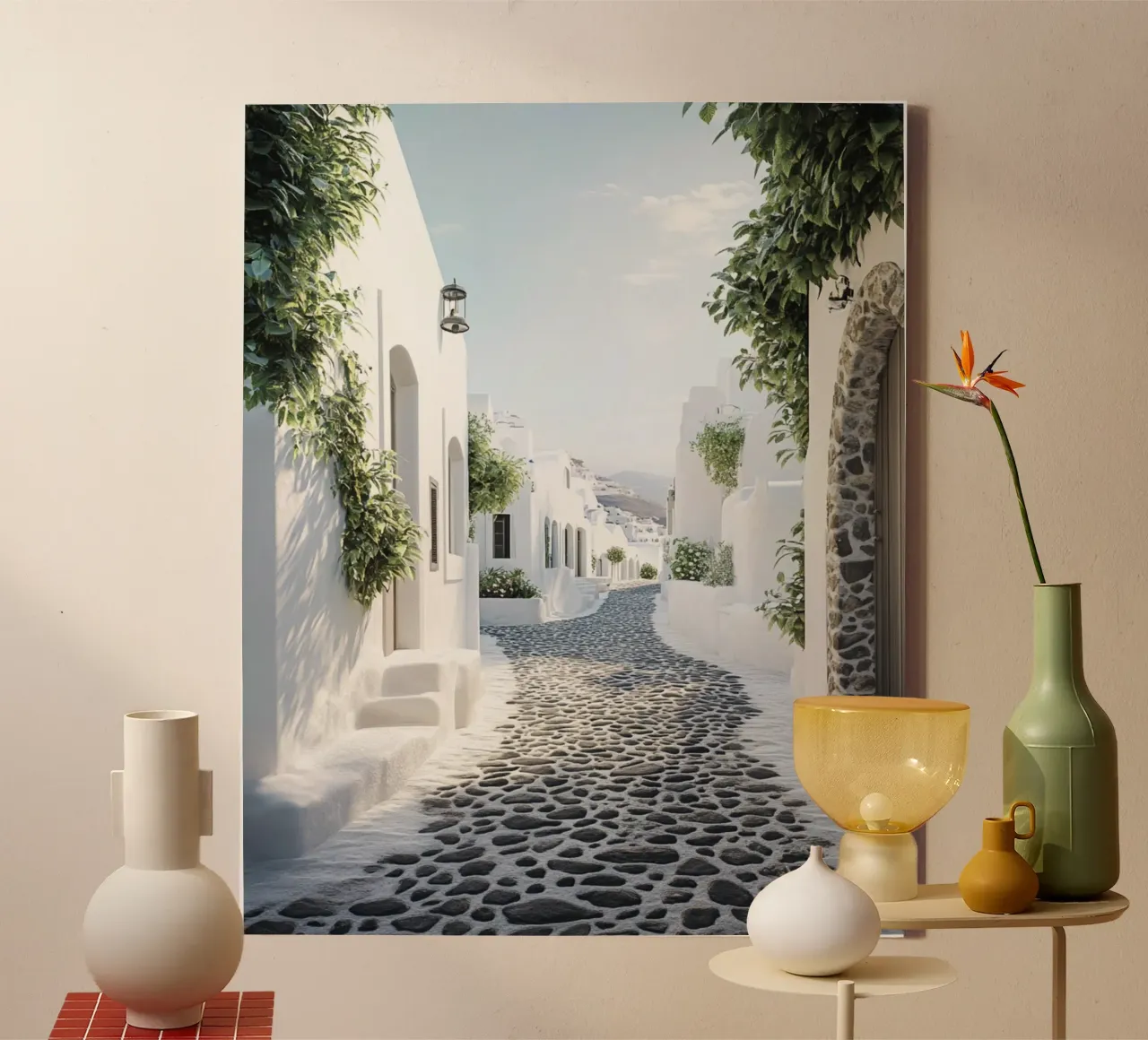 Santorini vibes canvas by PhotoVibe Decor