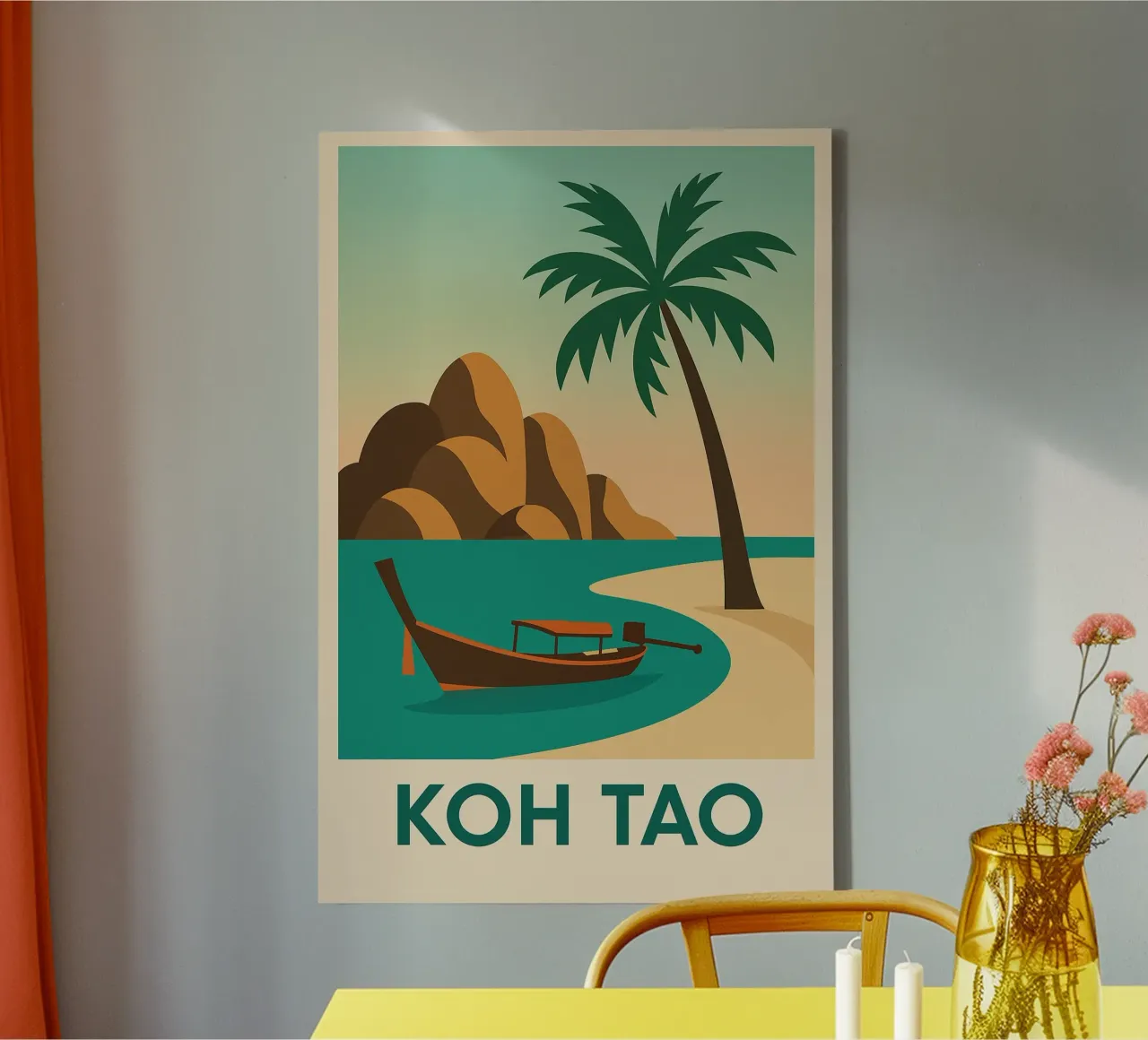 Tropical Escape on Koh Tao - The Thai Island canvas by JETLAG | affiches voyage