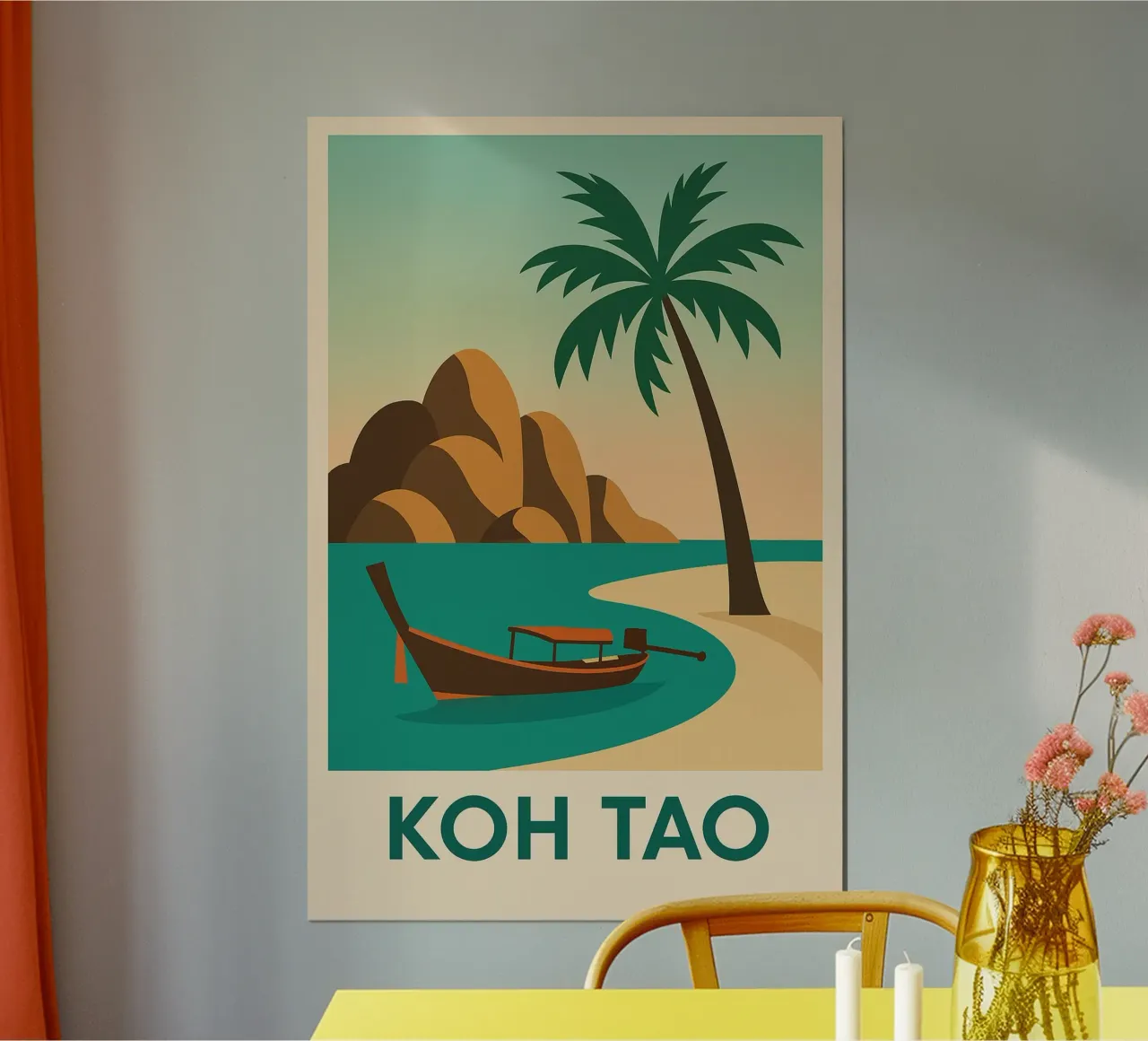 Fuga tropicale a Koh Tao - L'isola tailandese carta hahnemühle da JETLAG | affiches voyage